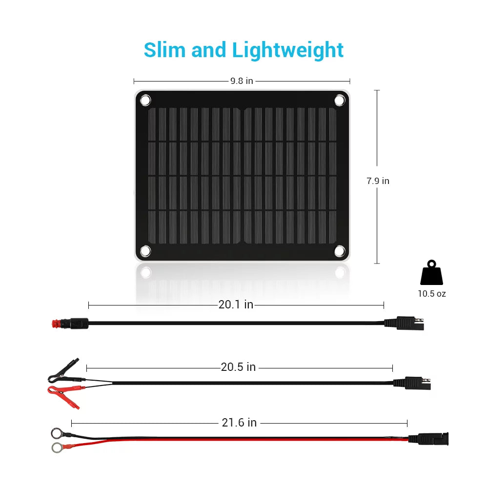 5W Solar Battery Charger and Maintainer B36938