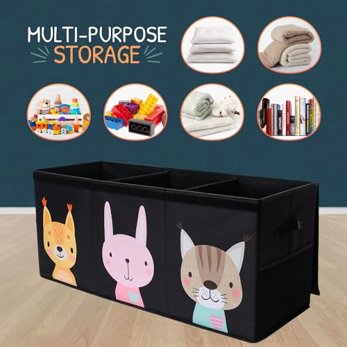 Extra Large Collapsible Toy Storage Organizer with Lid and Dividers A10310