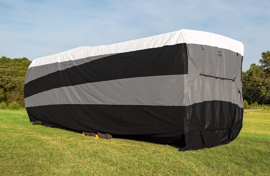 RV Cover for Toy Hauler Trailers 24 to 28-Feet Weatherproof with Dupont Tyvek Top J671961