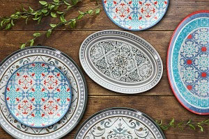 Melamine Round Tray 48x34cm X7721
