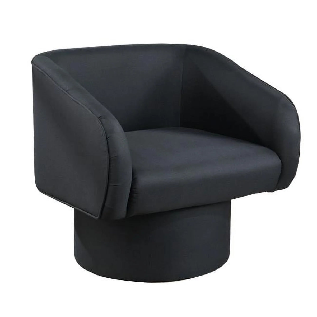Black Fabric Upholstered Accent Chair N6519