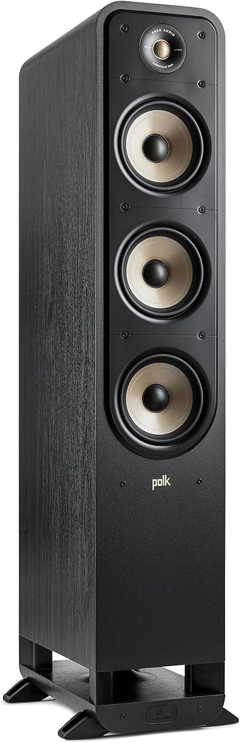Walnut Tower Speaker with 1" Tweeter & Three 6.5" Woofers D4442
