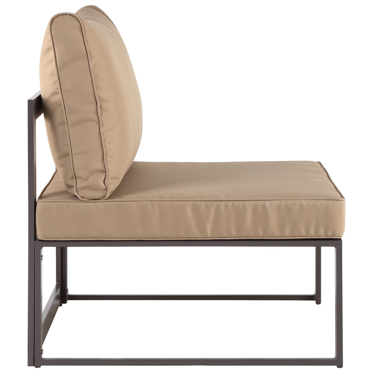Brown Mocha Armless Outdoor Patio Chair Y766