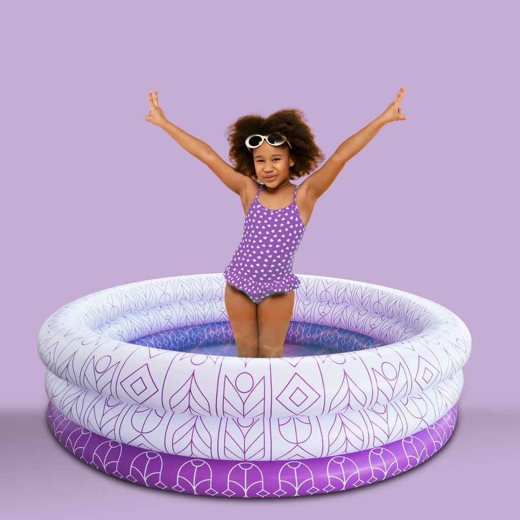 Inflatable 5.5ft 3 Ring Adult Pool X1669