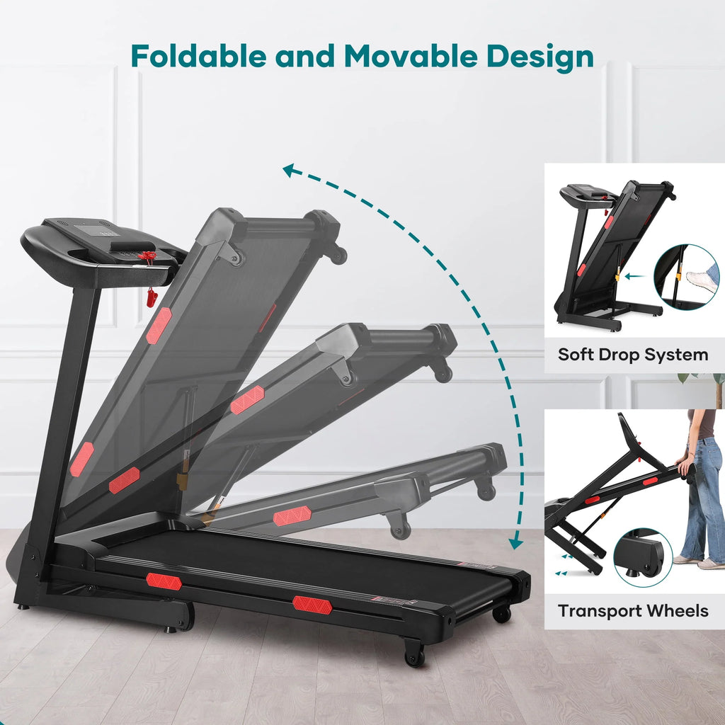 17 Wide Electric Folding Treadmill with Auto Incline N1709