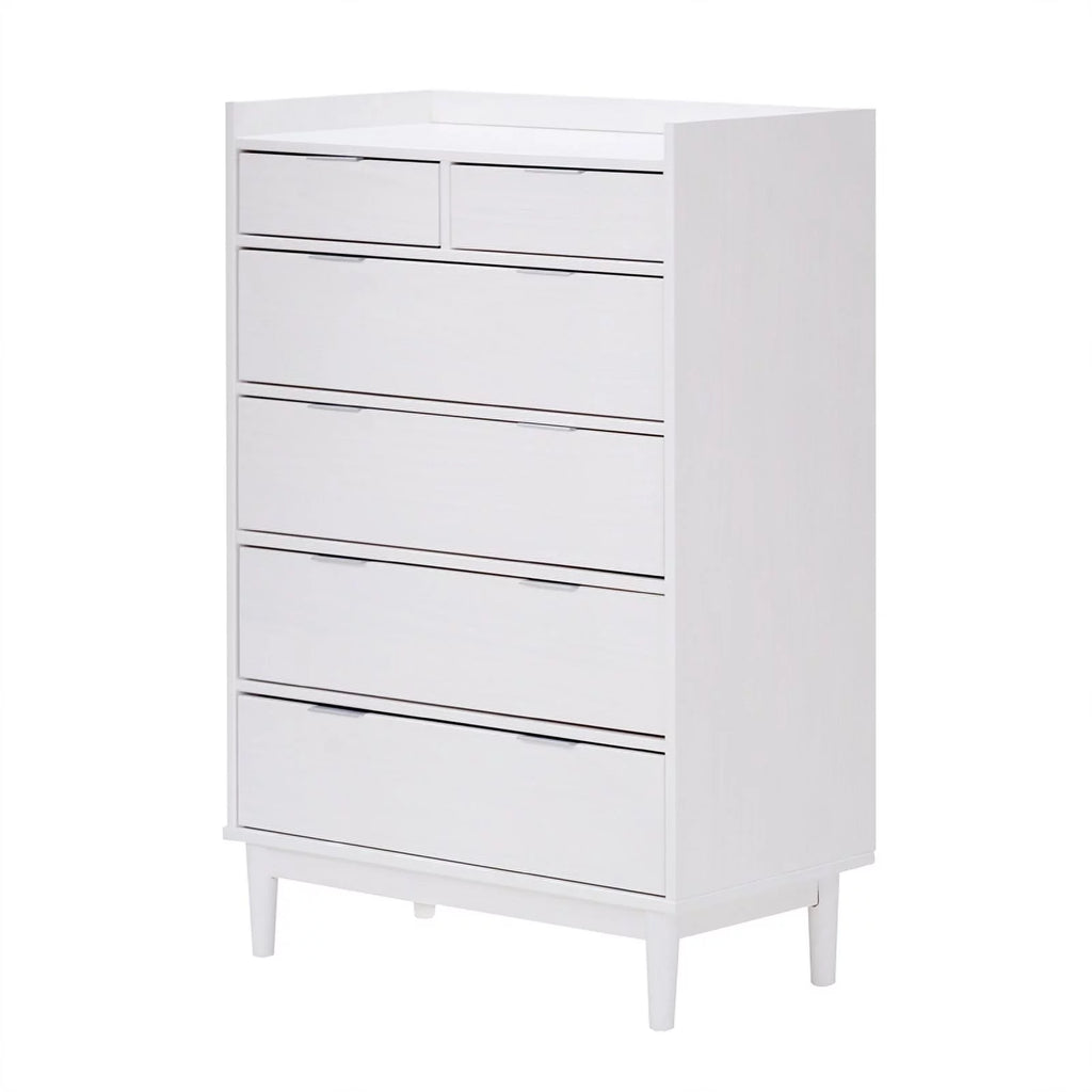 Solid Wood 6-Drawer Chest - White W4986
