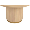 Light Brown Oak Wood Pedestal Dining Table F5863