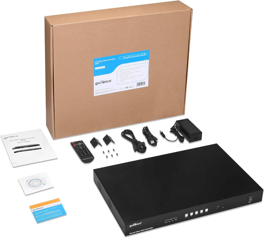 Video Wall Controller and Processor with 4K 30Hz, HDMI, USB-C, DP, VGA, 25 Display Modes E355