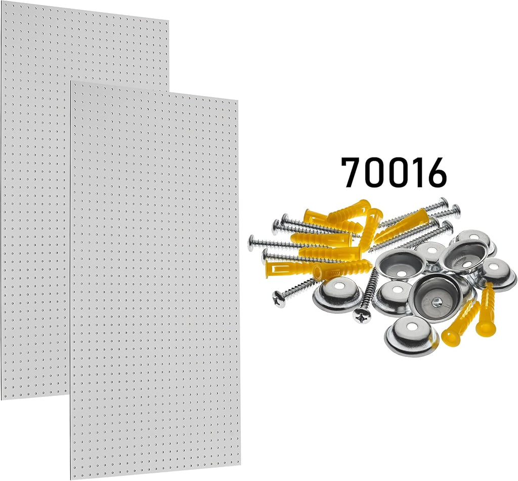 White 2 Pack Wall Ready Pegboards with Mounting Hardware L33824
