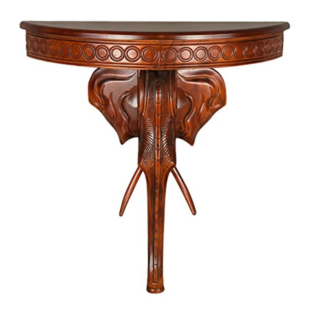 Carved Exotic Wall Table Walnut I3508