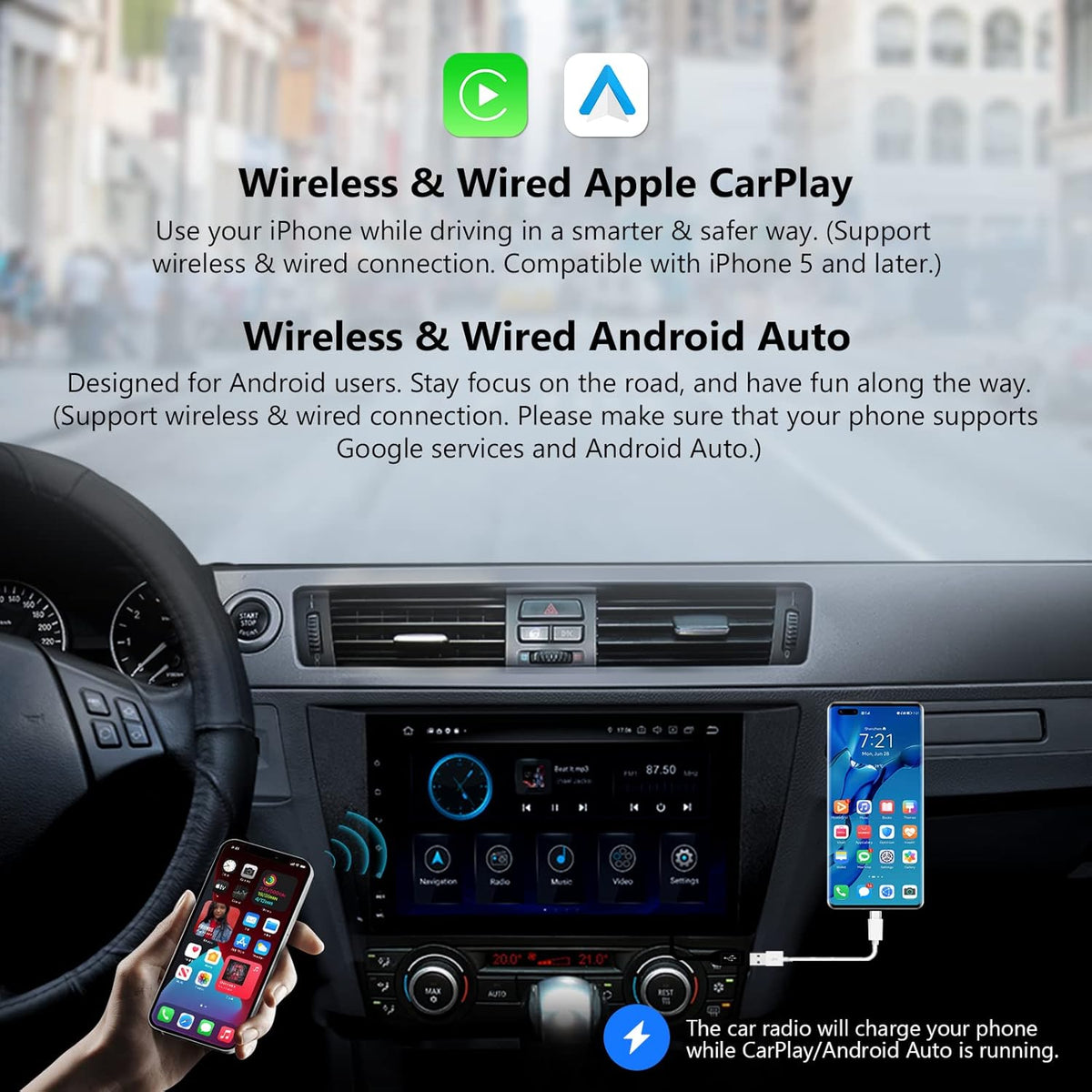 9 Inch Car Stereo Receiver with Bluetooth 5.0 D684