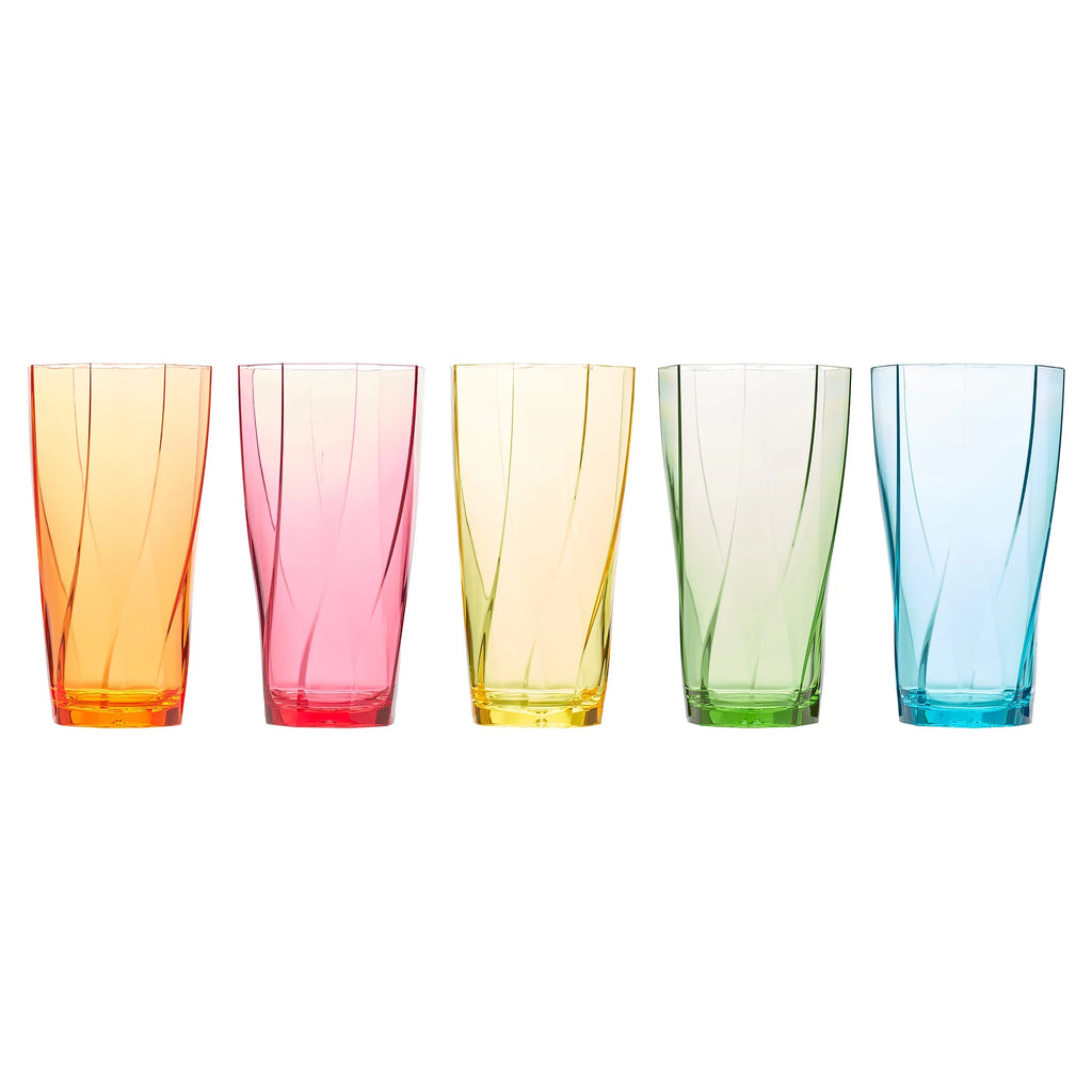 24-Ounce Assorted Plastic Tumblers, Set of 10 Cups S4254