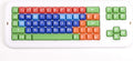 Colored Keyboard with Lowercase Large Letters J928383