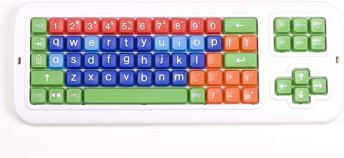 Colored Keyboard with Lowercase Large Letters J928383