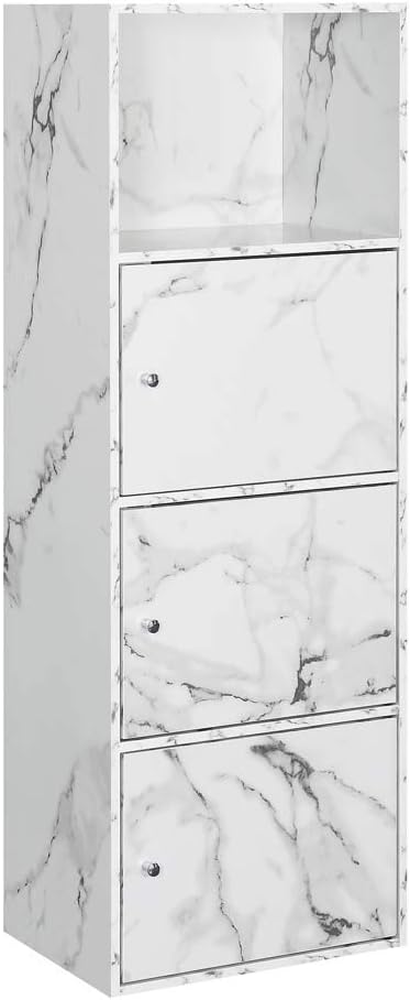 White Marble 3 Door Cabinet S1323