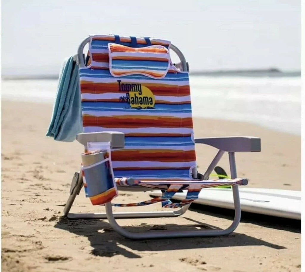 Backpack Beach Chair 5-Position Lay Flat Insulated Cooler W466