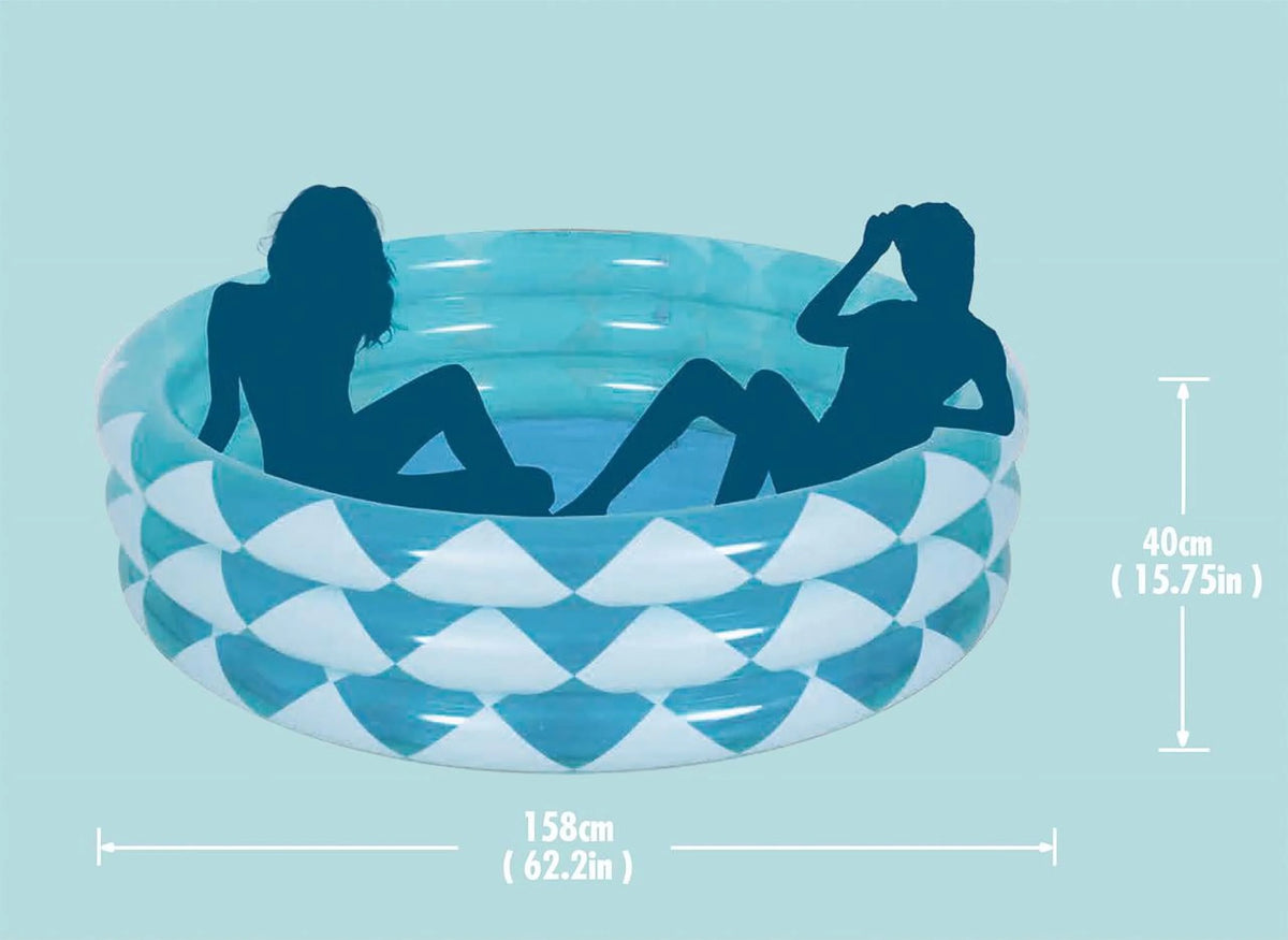 Blue Soft-Sided Round Inflatable Kiddie Pool C515139
