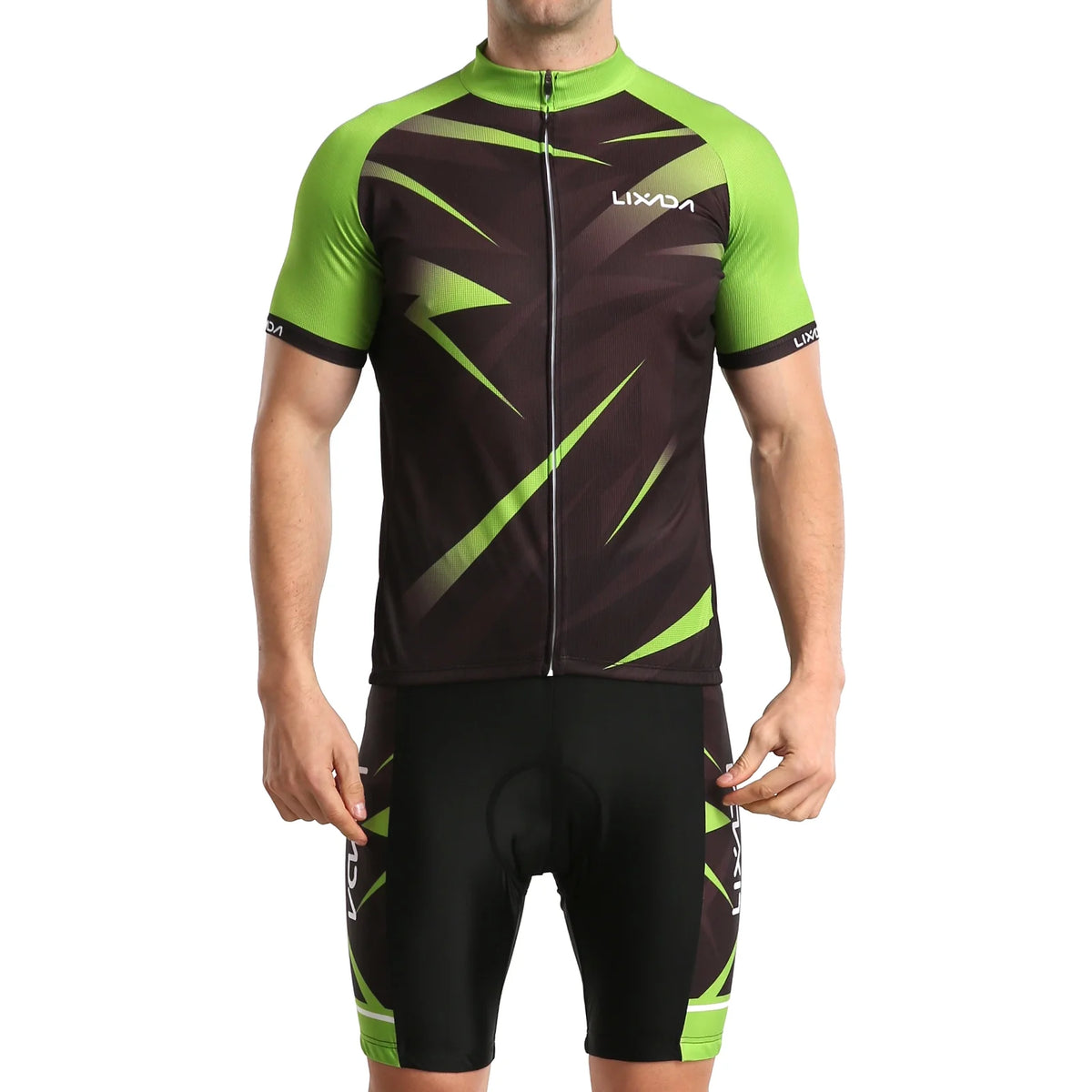 Breathable Sleeve Padded Cycling Jersey Set F49445
