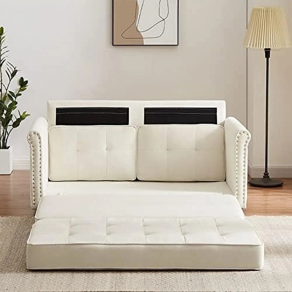 Velvet Upholstered Sleeper Sofa Bed E681