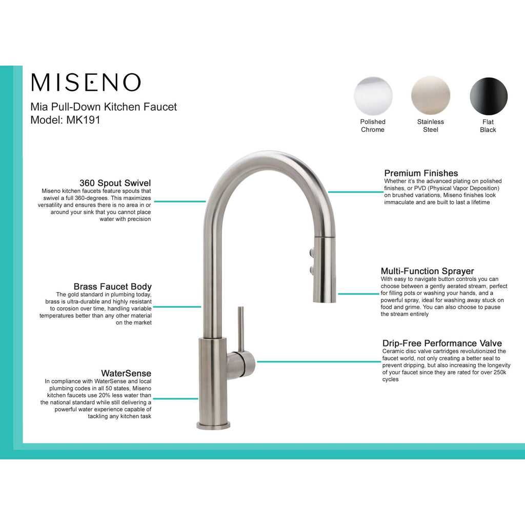 Chrome Pull-Down Kitchen Faucet V870
