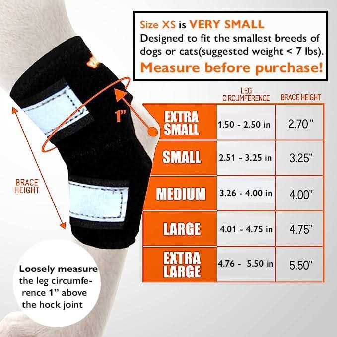 Small Dog Rear Leg Support Splint Braces O24454
