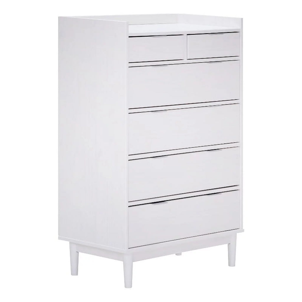 Solid Wood 6-Drawer Chest - White W4986
