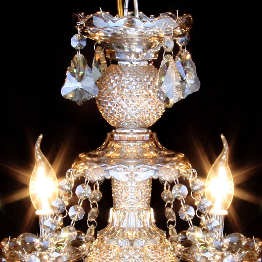 15 Lights Cognac Crystal Chandelier Pendant Lamp B9613