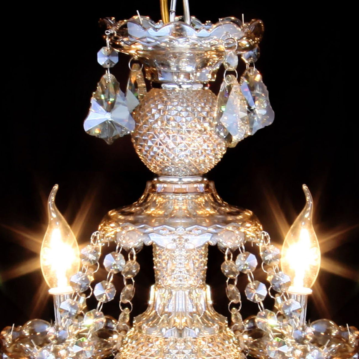 15 Lights Cognac Crystal Chandelier Pendant Lamp B9613