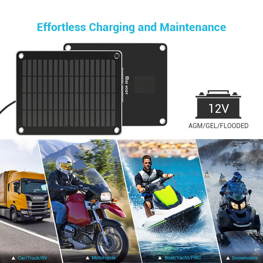 5W Solar Battery Charger and Maintainer B36938