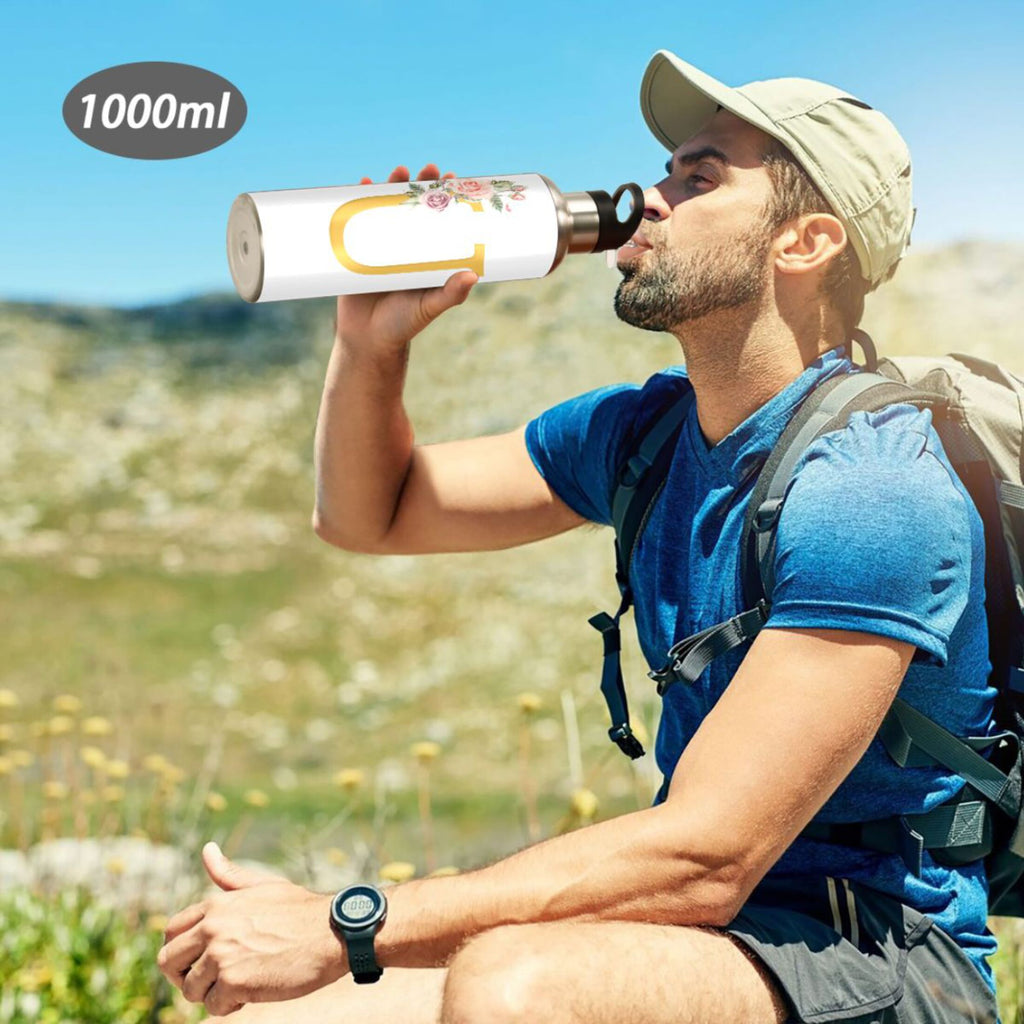 Stainless Steel Insulated Water Bottle with Straw Lid H55349