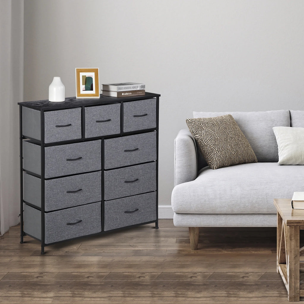 9 Drawer Fabric Storage Dresser V563