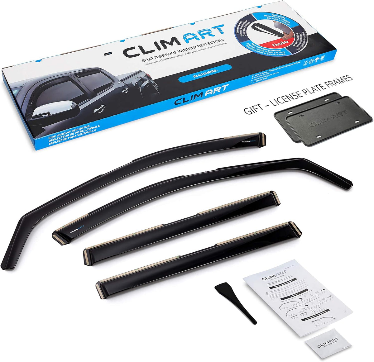 Dark Smoke 4pcs In-Channel Window Deflectors Z1743