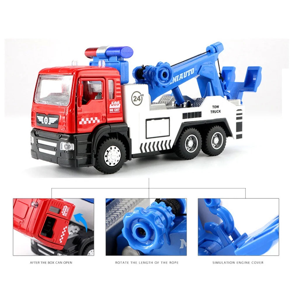 Pull Back Toy Tow Truck with Lights and Sound Y47976