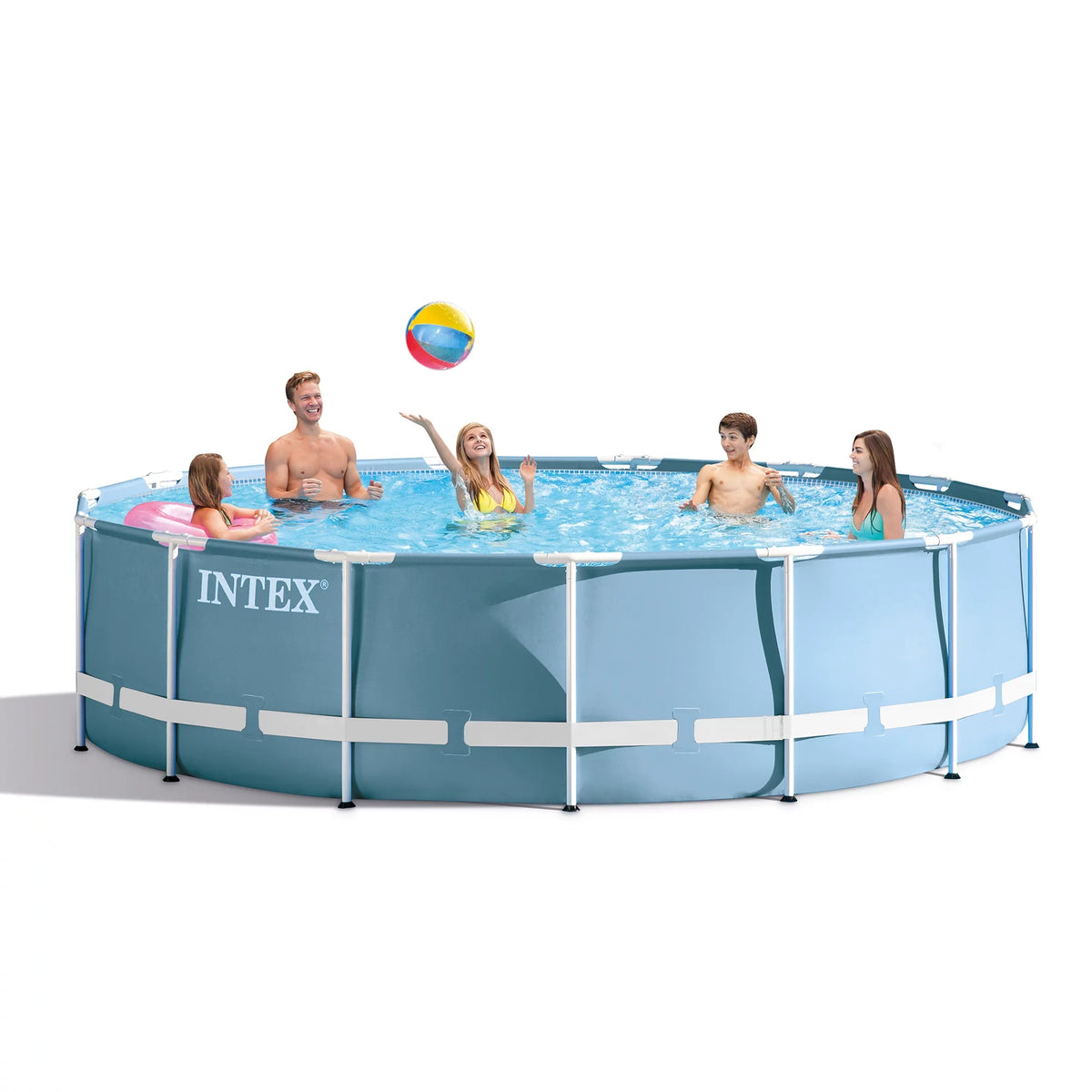15 Feet x 48 Inches Prism Frame Pool Set with Ladder Cover Pump J856040