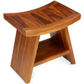 Teak Shower Stool with Shelf D1569