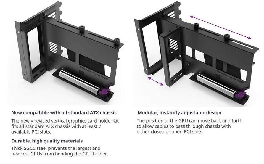 Vertical Graphics Card Holder Kit with 6.5in Riser Cable I68920
