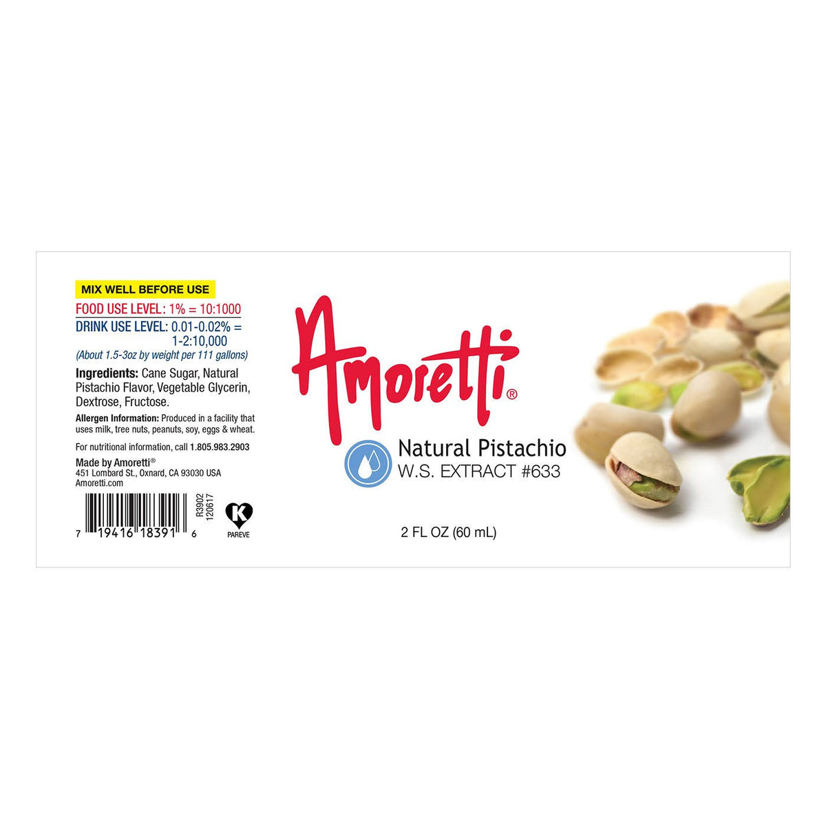 Natural Pistachio Extract Water Soluble - 2 lbs E418536