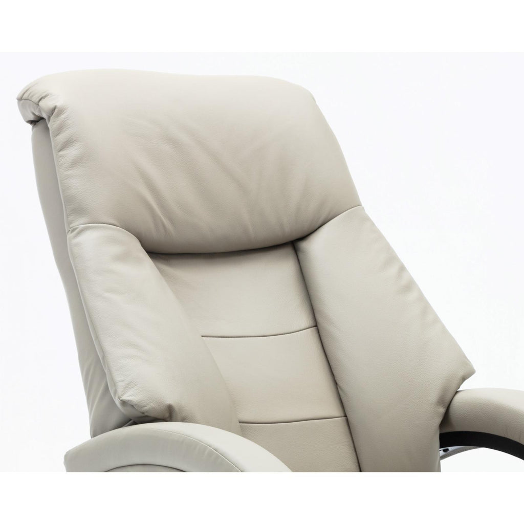 Top Grain Leather Recliner and Ottoman S107183