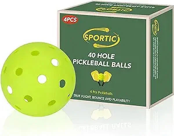 30PC Pickleballs 40 Holes Outdoor Indoor Green C812